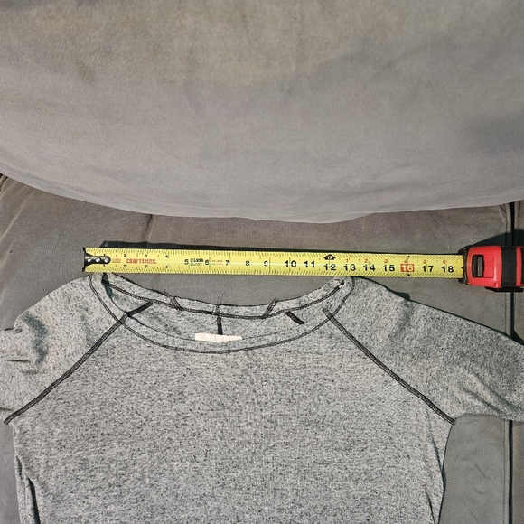 XS WE THE FREE Burnout long-sleeved comfy layering tee gray - Picture 7 of 8